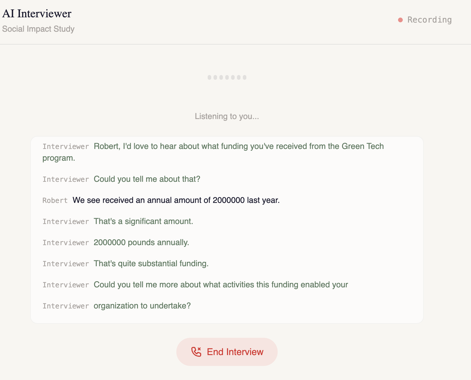 Voices Insights screenshot